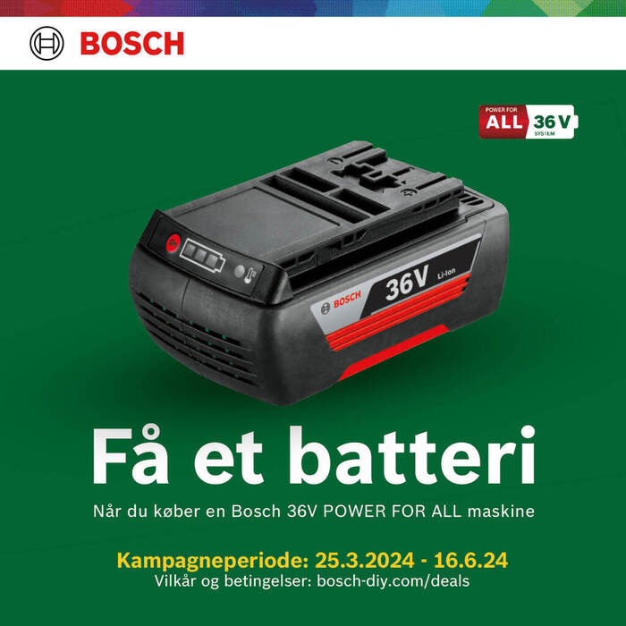 Bosch 36V batterikampagne 2024